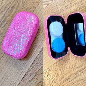 NWOT pink shimmer contact case